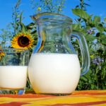 milk, glass, pitcher